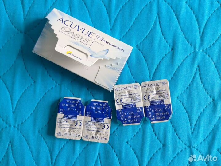 Линзы 2 пары на -3, 25