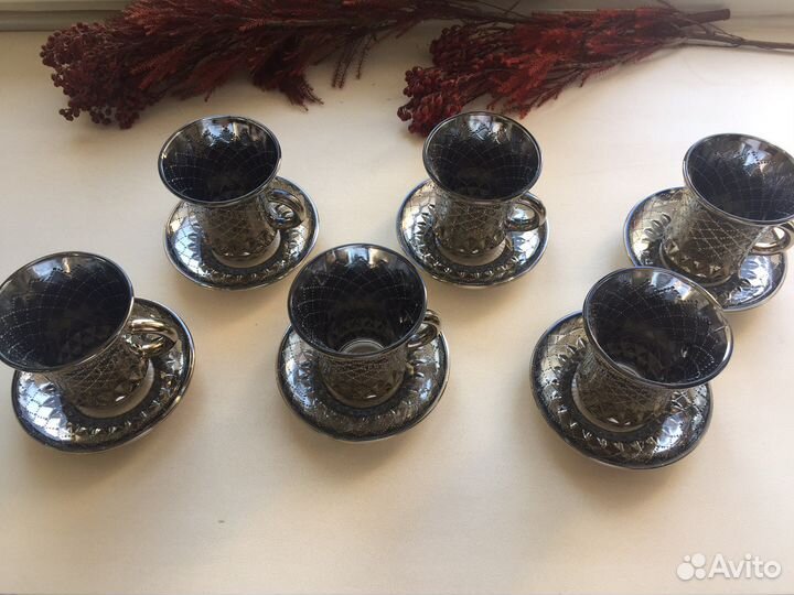 Кофейный / чайный набор хрусталь стекло