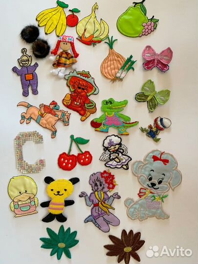 Аппликации детские, спортивные, Цветы пришивные