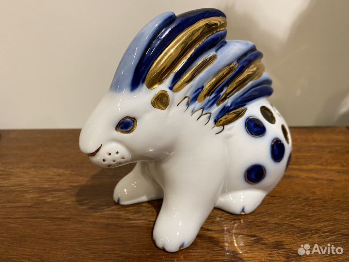 Фарфоровая статуэтка Дикообраз лфз винтаж
