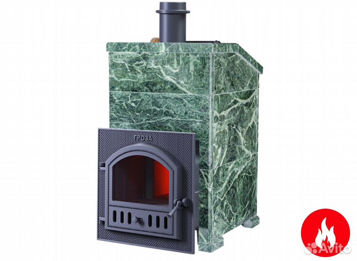 Чугунная печь для бани комплект гроза 24п президен