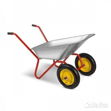 Тачка строительная двух колесная усиленная