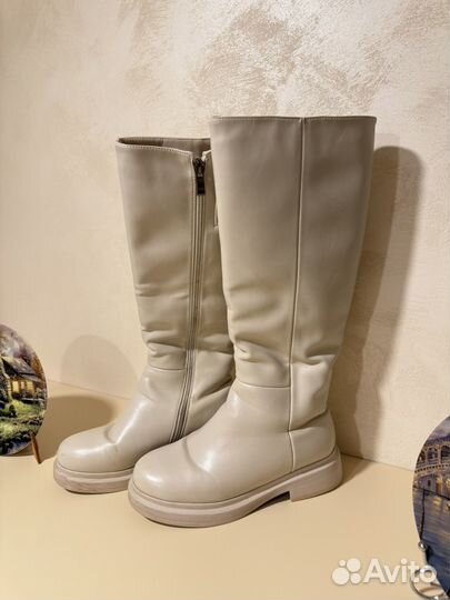 Сапоги зимние меховые женские бежевые 38 размер