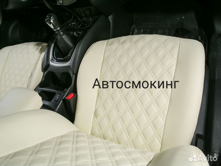 Авточехлы на Nissan Qashqai, 5 шт. экокожа