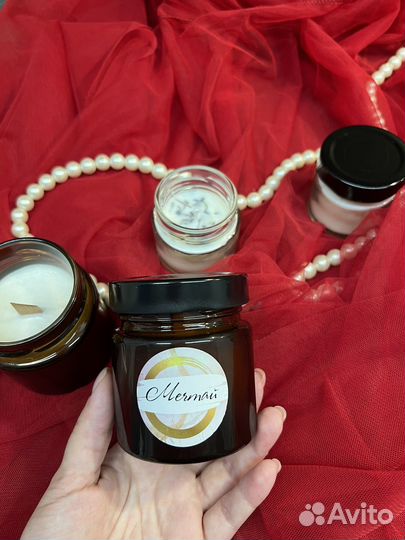 Ароматическая свеча из соевого воска ручной работы