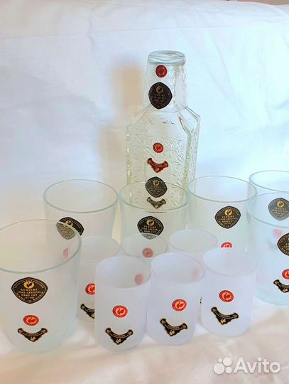 Набор хрусталь, графин, стаканы, рюмки