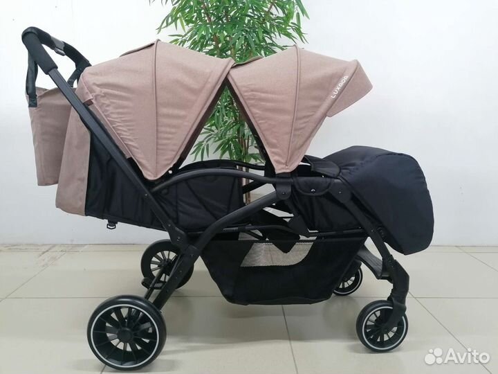 Коляска для двойни/погодок Luxmom T19 (паровозик)