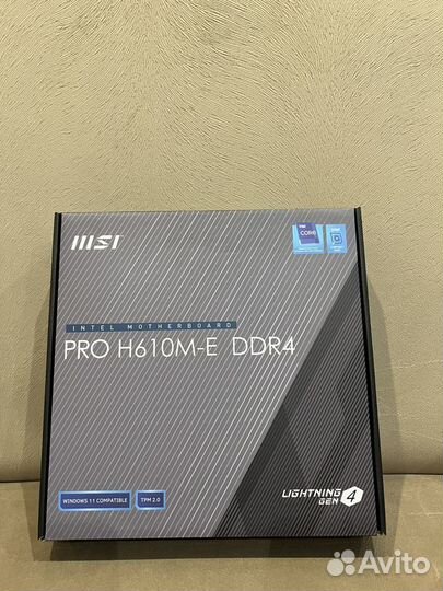 Игровая сборка msi pro h610m-e + i5 12400f