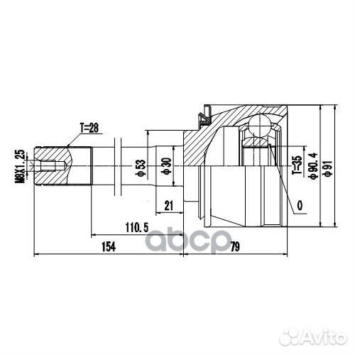 Шрус наружный перед Z87194R Zikmar