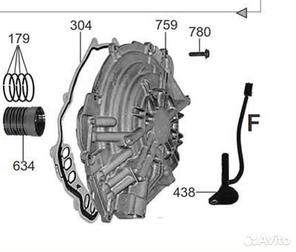 Прокладка крышки масляного насоса АКПП 6F50/55