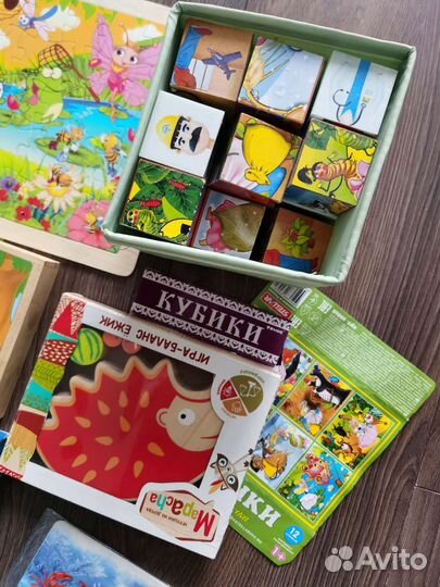 Пазлы кубики игрушки пакетом