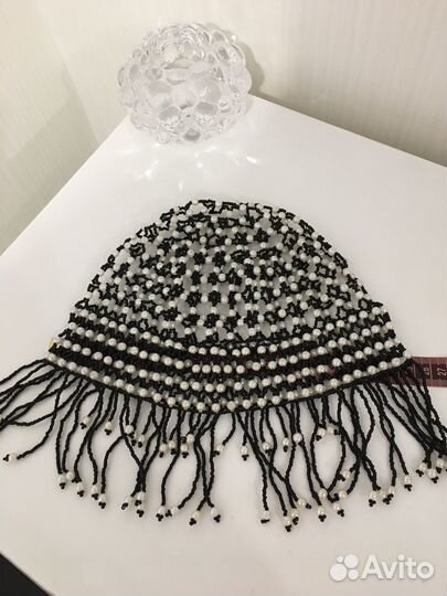 Шапочка д/праздника 54-57 раз из бусин и бисера