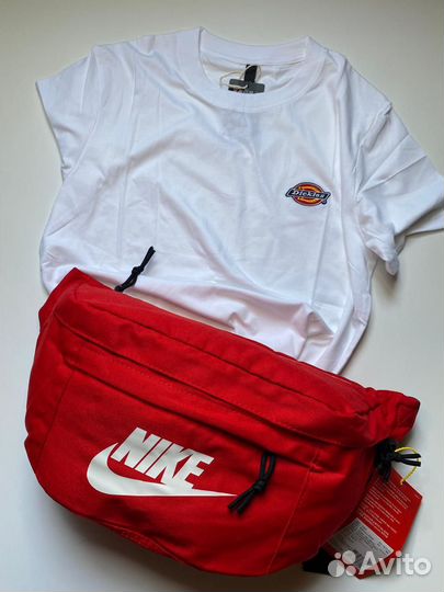 Большая сумка бананка Nike Tech Hip Pack Red 10L