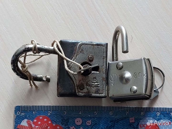 Замок навесной СССР маленький 2 шт