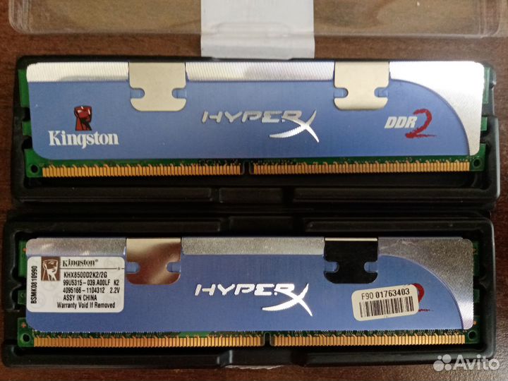 Память DDR2 Kingston hyperx khx8500d2k2/2G 1GB x 2