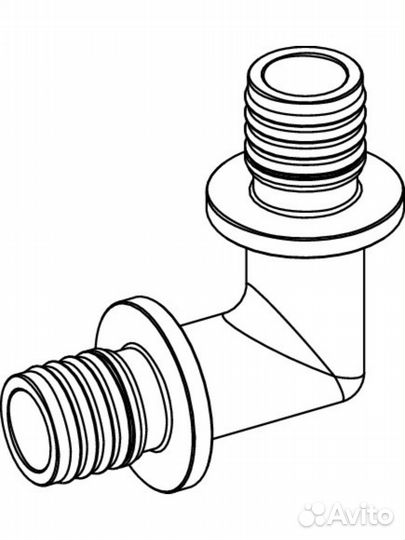 Tece 767016. Уголок соединительный 90* 16/16, латунь