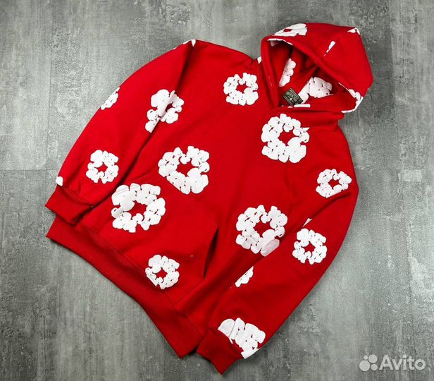 Худи Denim Tears красная в наличии