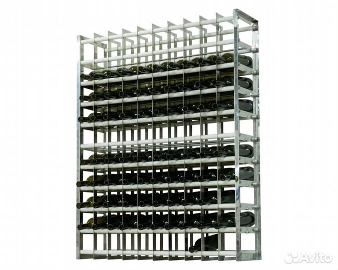 Стеллаж для 100 винных бутылок нерж.сталь