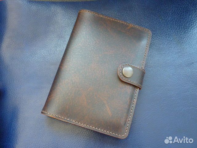 Кожаная обложка - органайзер ручная работа