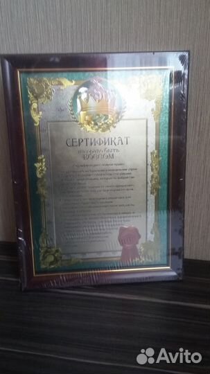 Продам Сертификат Босса