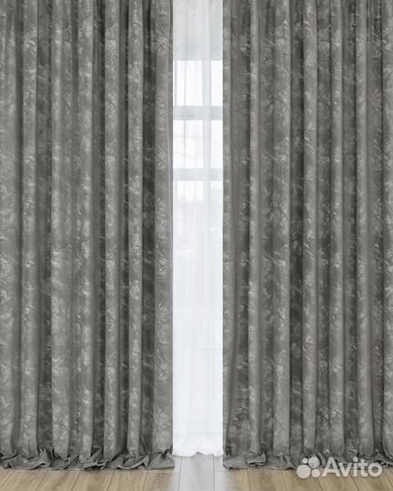 Шторы бархат Галатея оникс