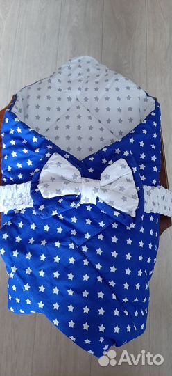 Конверт одеяло на выписку осень-весна