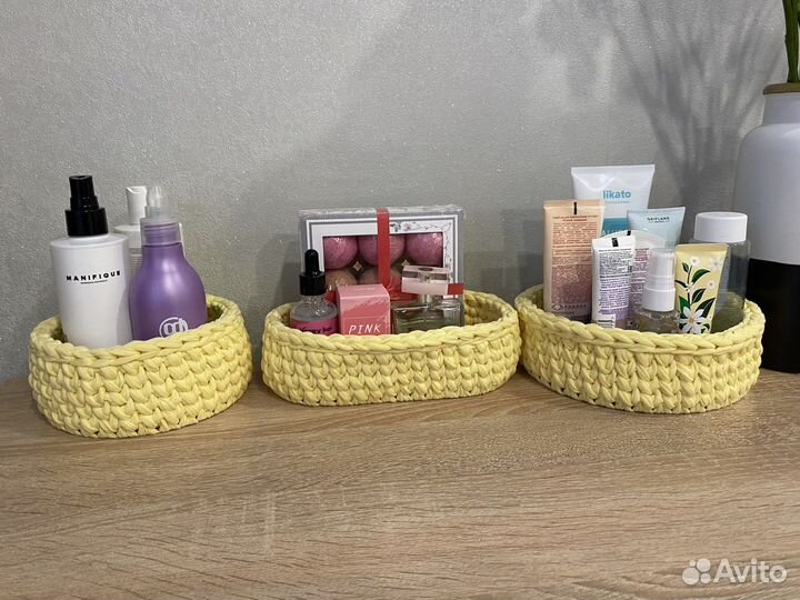 Корзинки для хранения из трикотажной пряжи