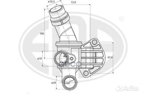 Термостат audi/VW 2.0FSi/2.0TFSi 03- 350288 Era