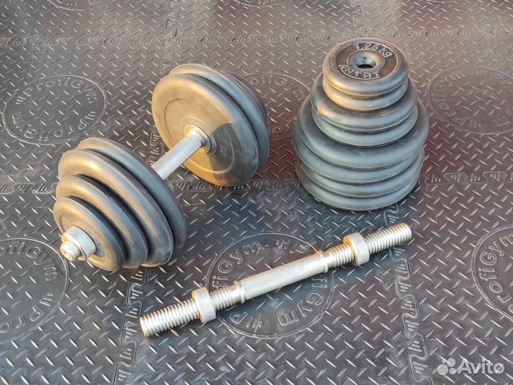 Гантели от 10кг до 83кг обрезиненные Новые