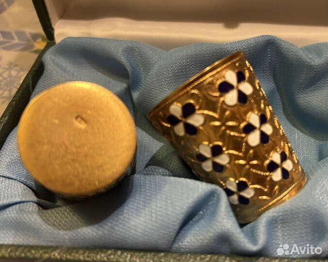 Набор стопок,латунь,золочение и эмаль