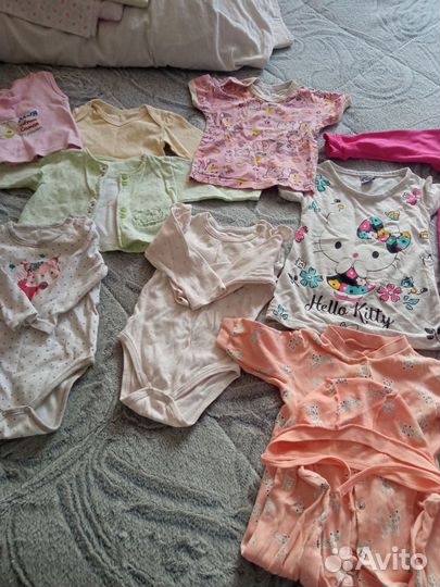 Платье боди для девочки шапочки с 0 до 68 размера