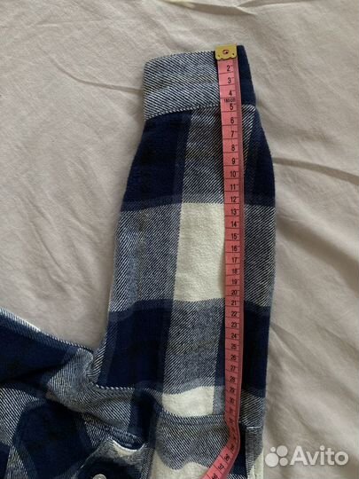 Рубашка в клетку теплая zara 110 116