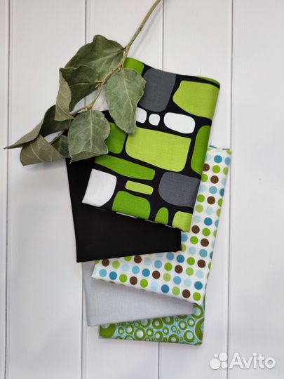 Набор N4 тканей х/б рукоделия печворка 38*48 5 шт