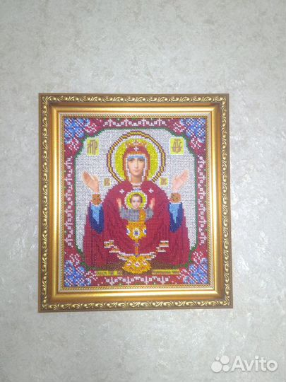 Картины из бисера, детские метрики на заказ