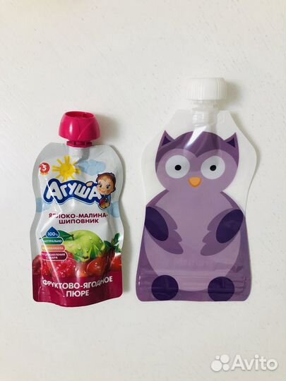 Многоразовые пакеты (пауч ) для дет. питания 6 шт