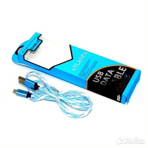 Шнур/кабель Micro USB (радуга) Atlanfa