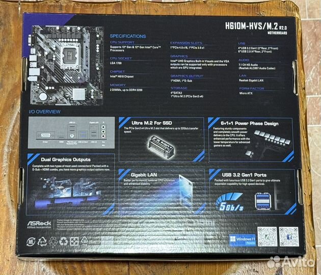 ASRock H610M-HVS/M.2 R2.0 Новая