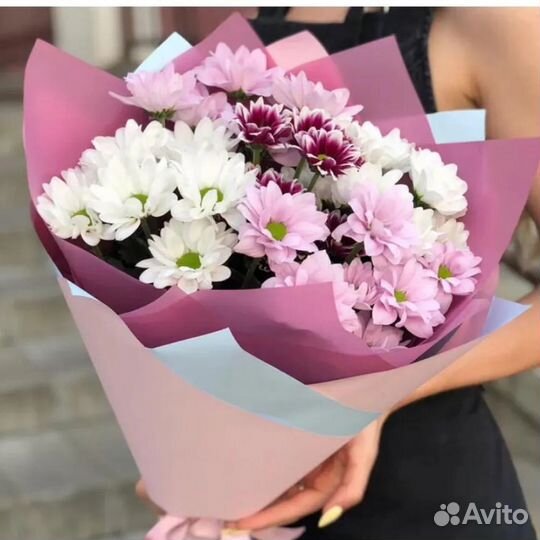 Букеты из хризантем