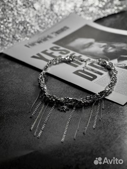 Колье в стиле гранж ручной работы