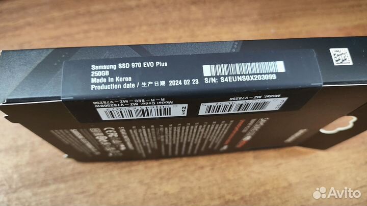 SSD NVMe PCI-E 3.0 Samsung 970 EVO plus 250gb