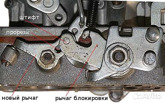 Механический привод второй камеры карбюратора озон