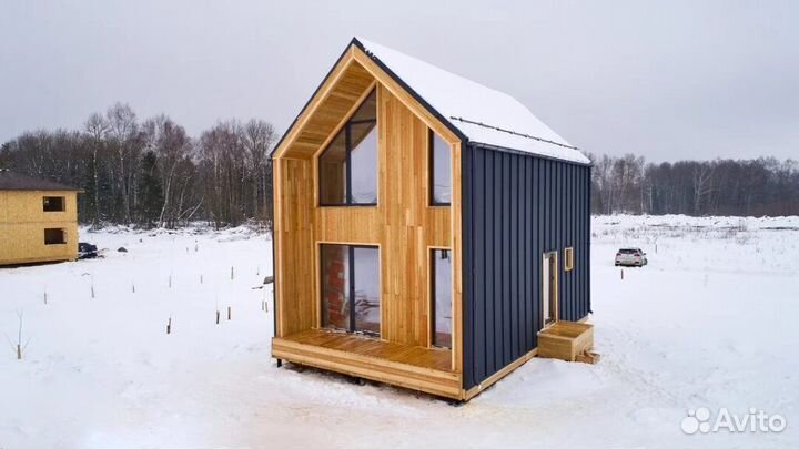 Каркасный дом под ключ 88м2 Барнхаус88