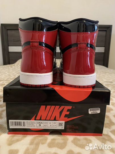 Nike air jordan 1 high og patent bred оригинал