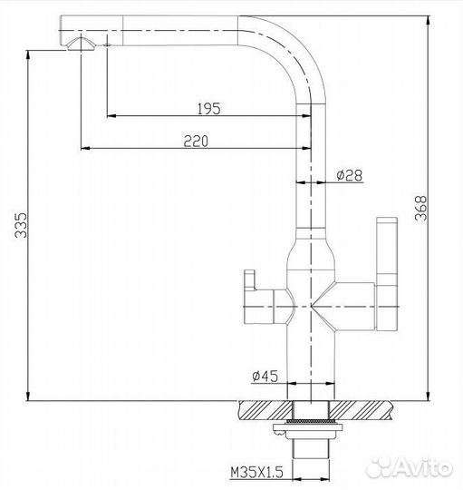 BelBagno BB-LAM57-IN Смеситель для кухни