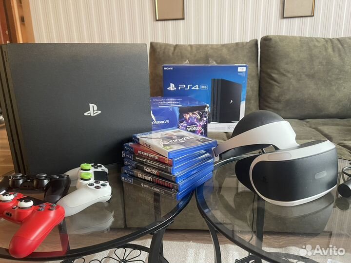 Игровая приставка ps4pro + psVr