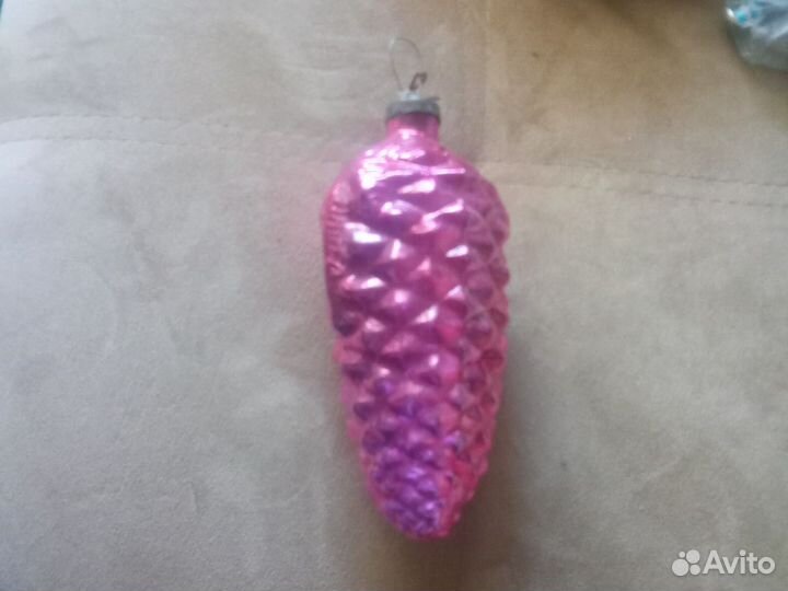Ёлочная игрушка,Шишка, большая 15 см СССР