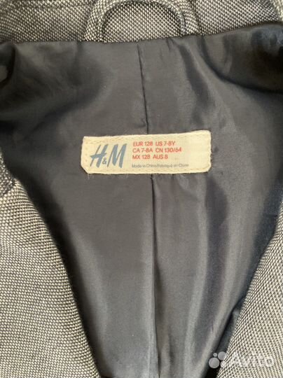 Пиджак для мальчика рост 130