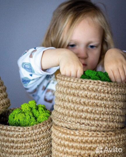 Эко корзина из джута