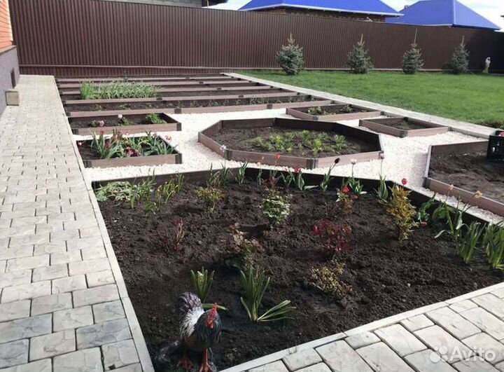Клумбы из дпк