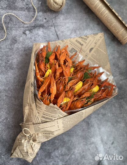 Мужские букеты, букеты из раков